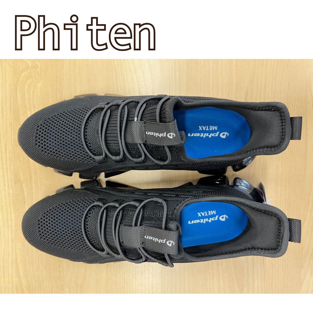 ファイテン スニーカー ブラック メンズシューズ Phiten PHM-003 