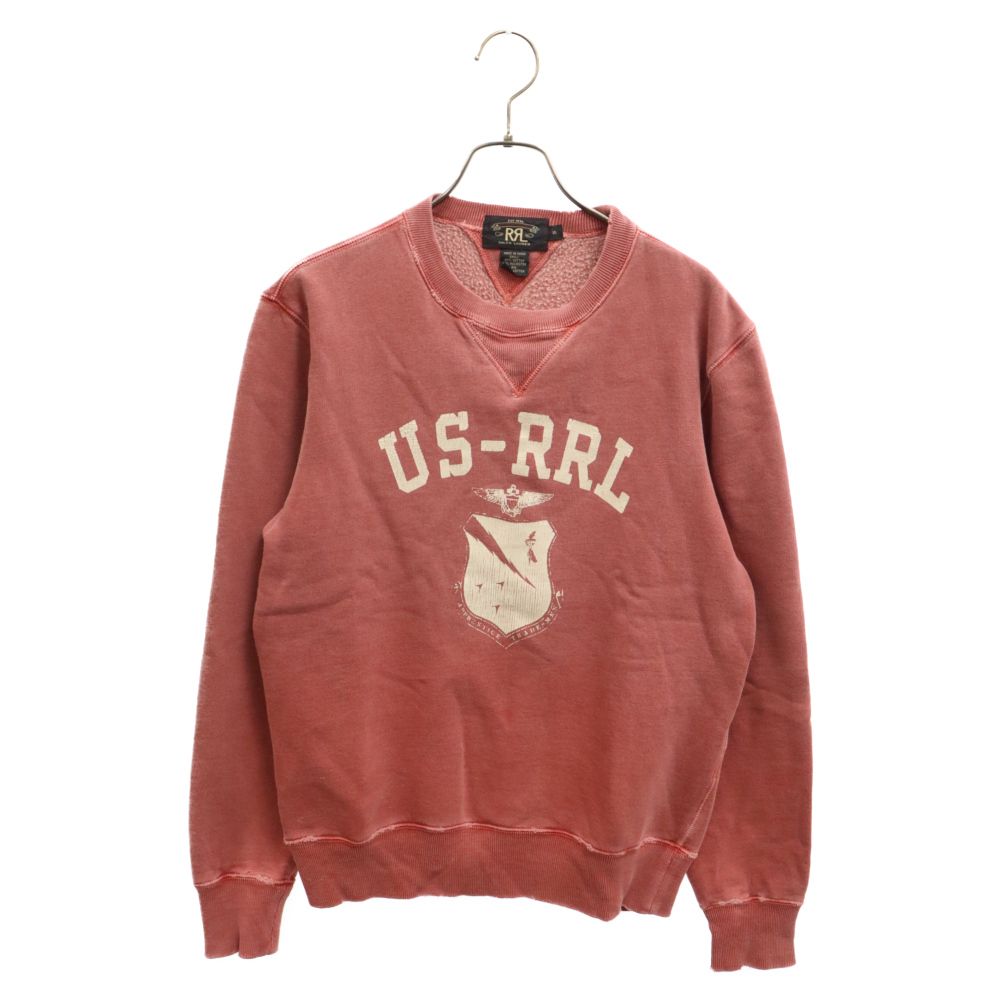 RRL (ダブルアールエル) ヴィンテージ加工 ロゴプリントクルーネック 