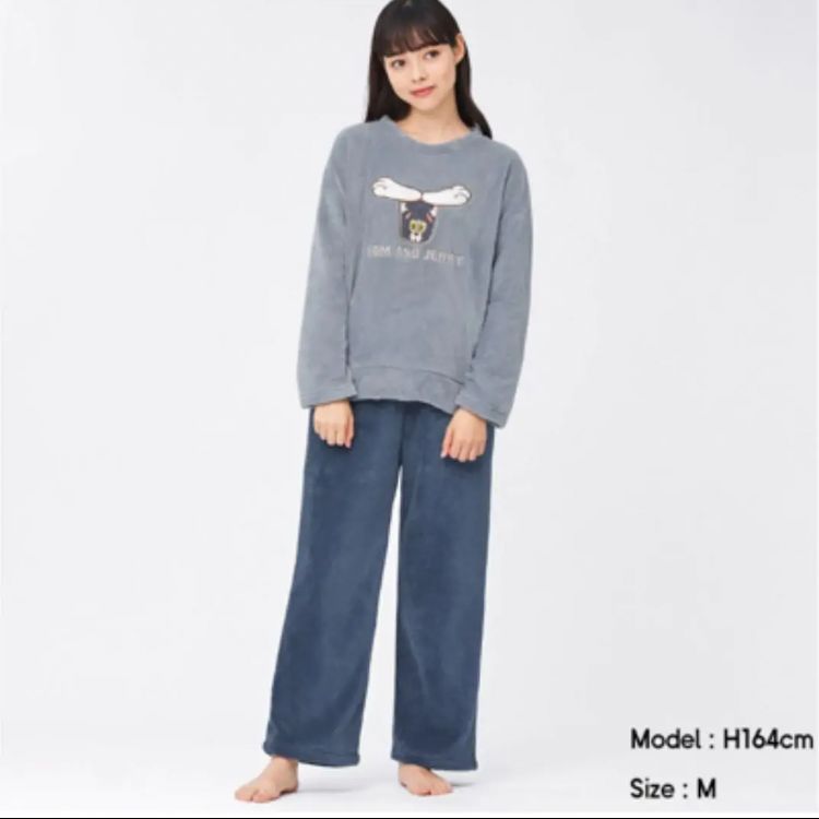 新品□ジーユー□トムとジェリー□M マシュマロフィール