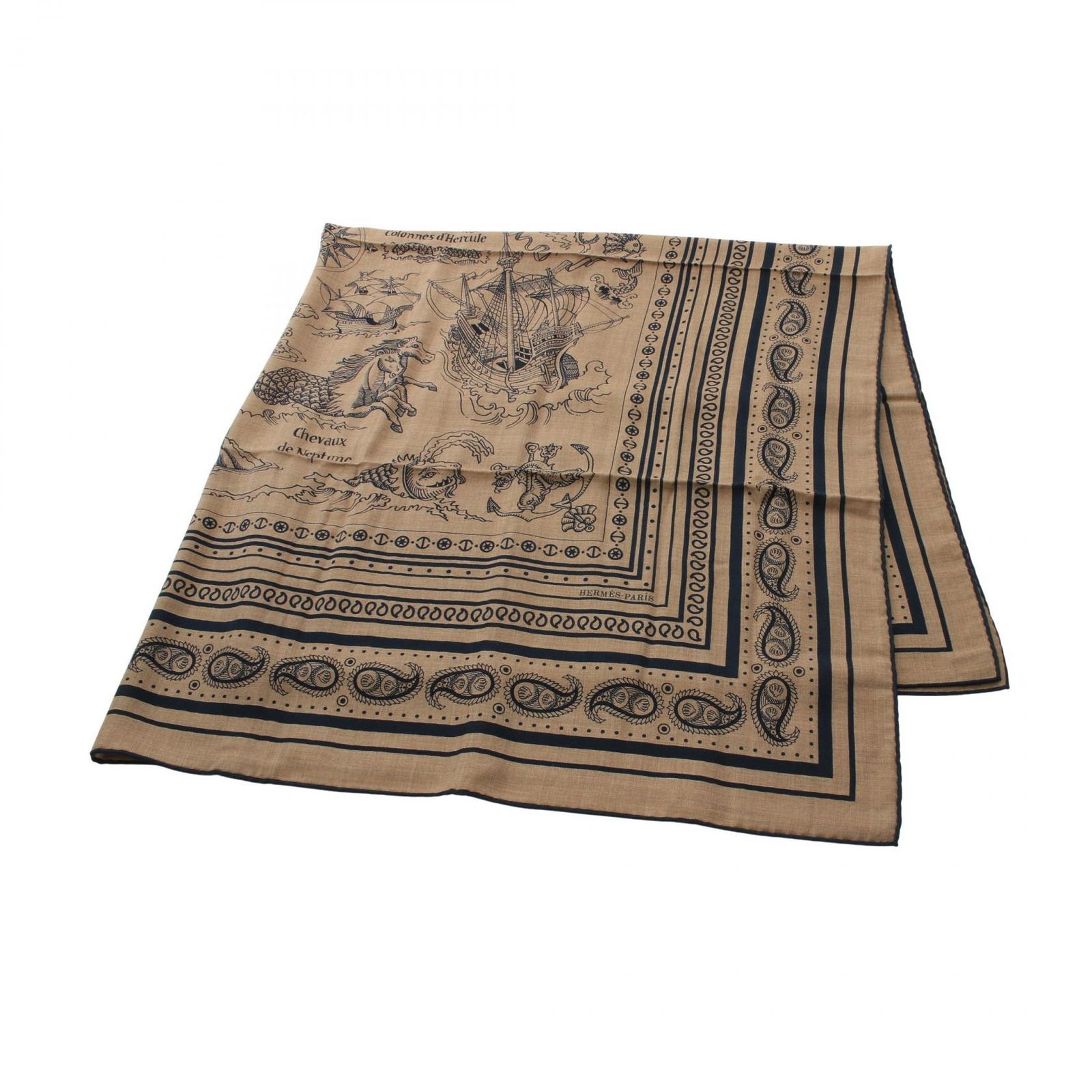 エルメス HERMES スカーフ カレジェアン カレ140 Tatouages Marins