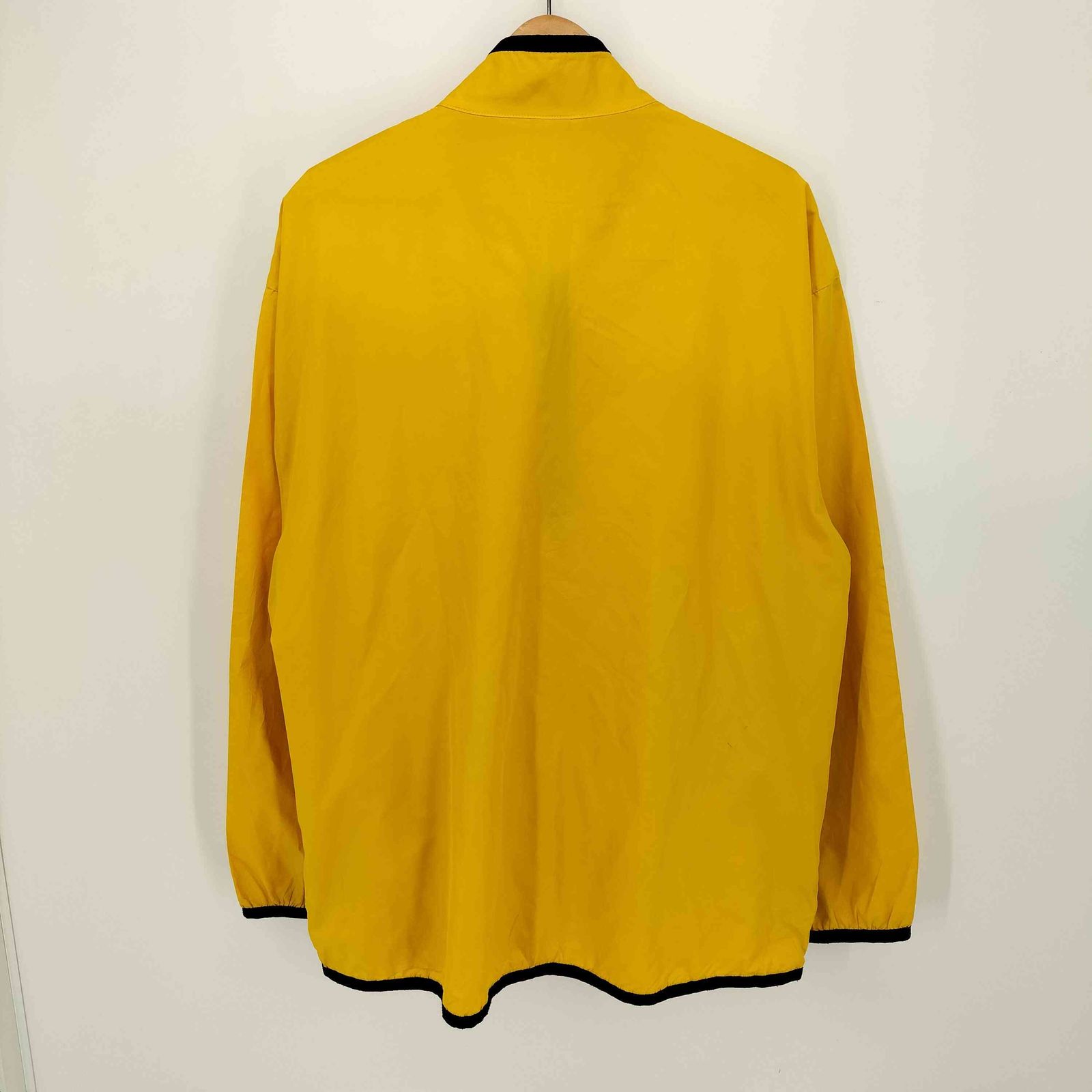 90-00's NIKE ナイキ half zip ナイロンパフジャケット XL 90s NIKE Half-Zip Nylon Pullover Jacket 黒黄 XL 銀タグ