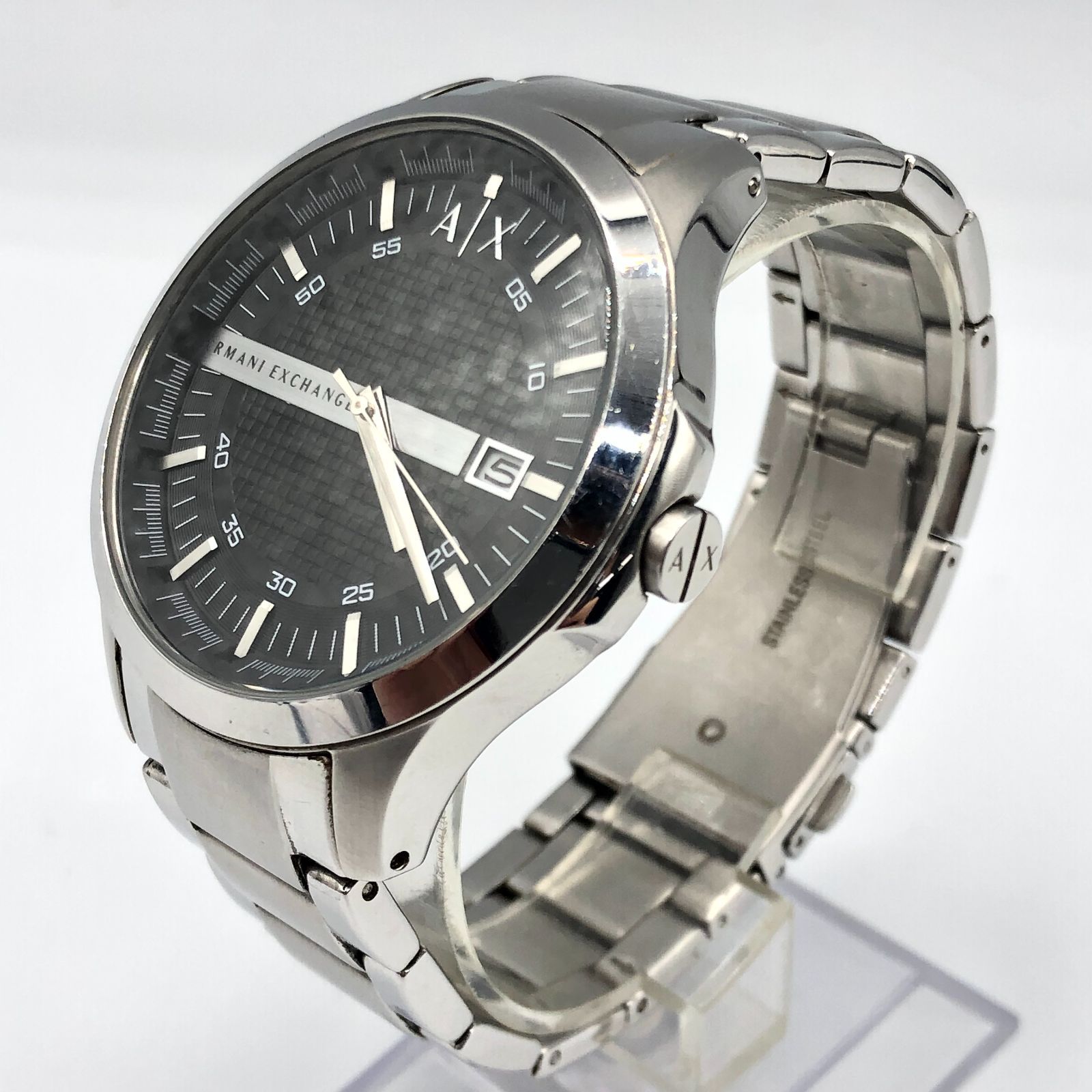 ARMANI EXCHANGE 時計 AX2103 ブラック シルバー 電池式 - 腕時計