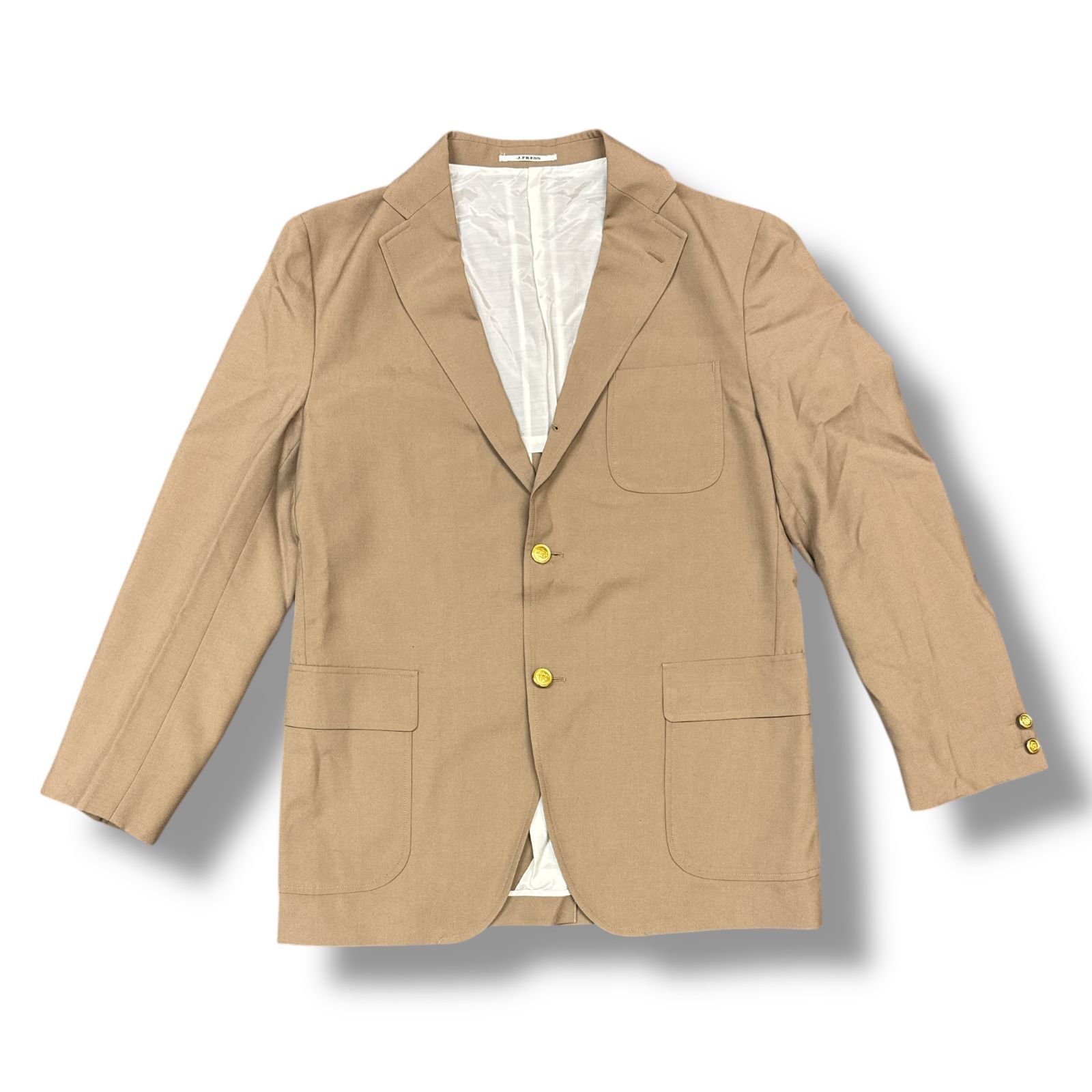 美品　J.PRESS ジェイプレス テーラードジャケット キャメル　金ボタン J.PRESS - ジェイプレス メンズ テーラードジャケット ブレザー 金