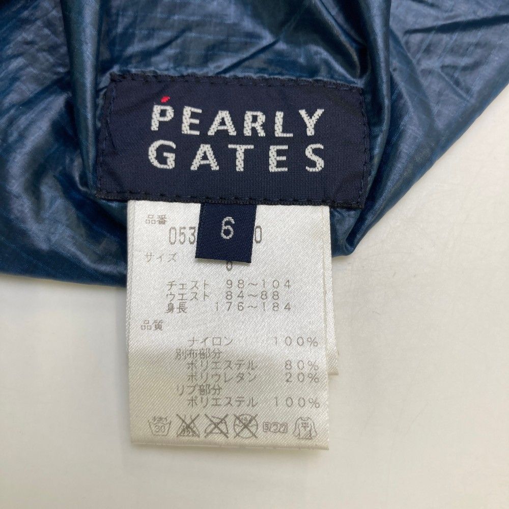 サイズ：6 PEARLY GATES パーリーゲイツ ハーフジップ半袖スニードジャック チェック柄 ネイビー系 [240101305872]  ゴルフウェア メンズ ストスト - 純正お値下