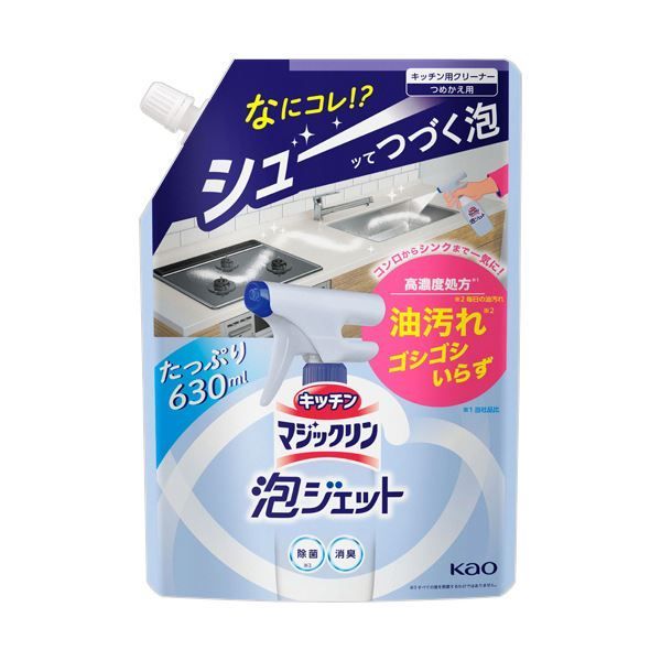 花王 キッチンマジックリン 泡ジェットつめかえ用 630ml 1個【×3セット】