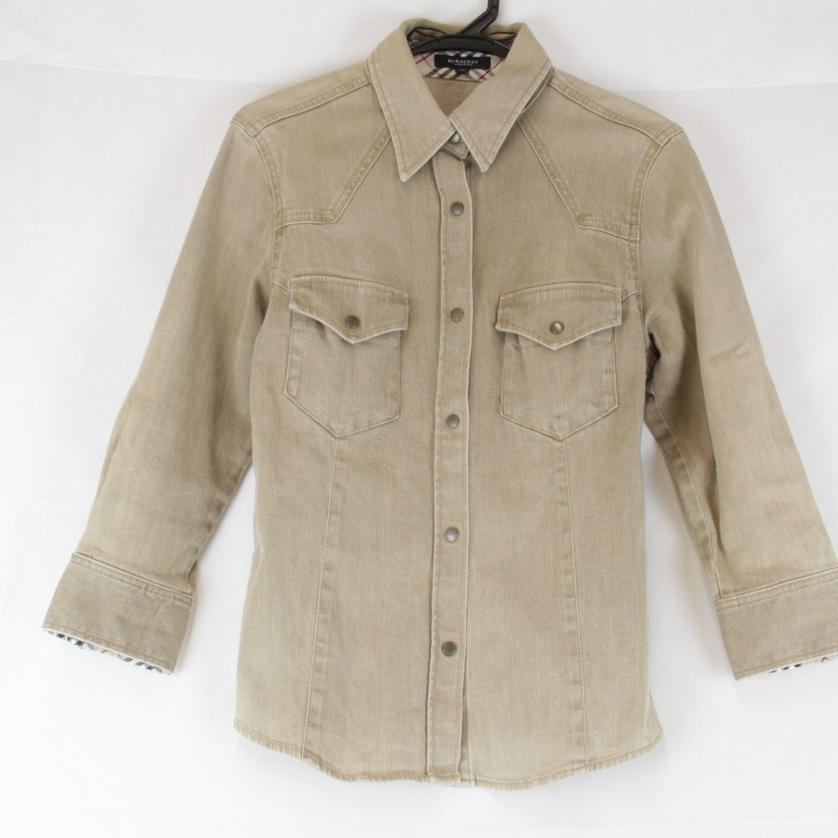 美品本物バーバリーBurberry上質コットンデニムジャケット☆42サイズM◯ BURBERRY - バーバリー ジージャン Mサイズの通販 by チョコタン