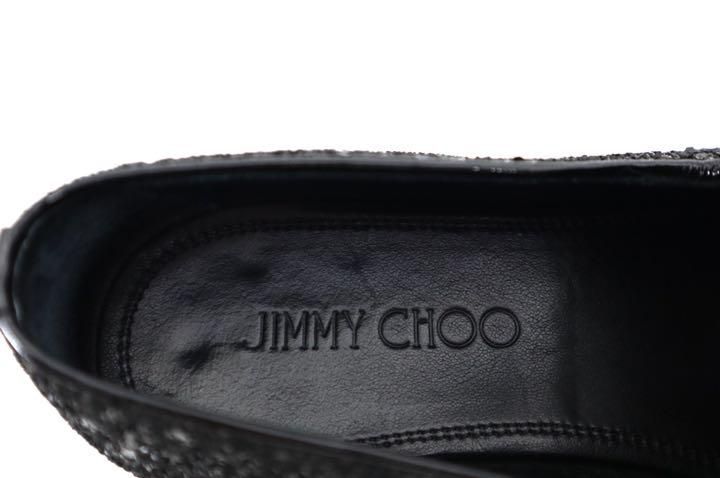 JIMMY CHOO ジミーチュウ Black コースグリッター ファブリック - メルカリ