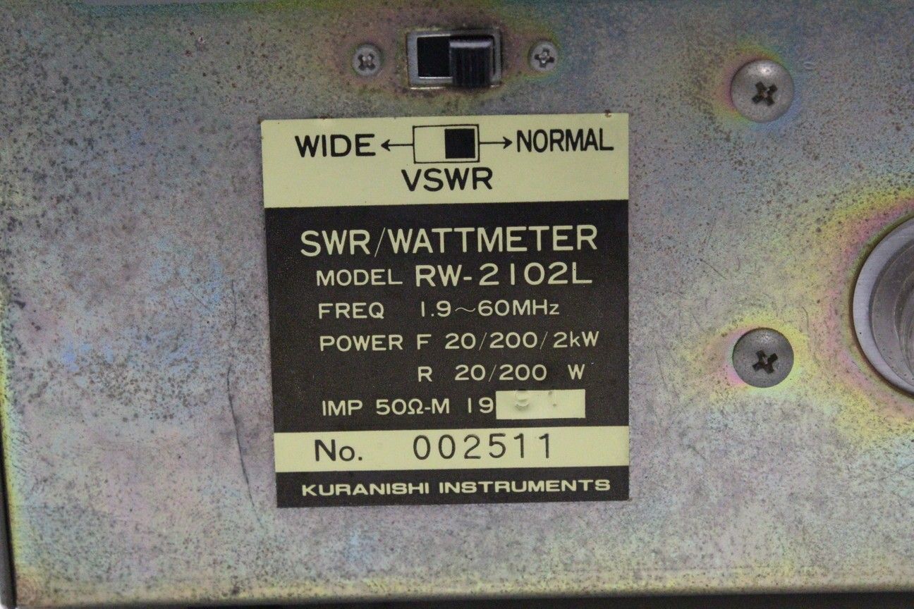 現状品 クラニシ RW-2102L SWR パワー計 アマチュア無線 ITBTBU8Y7R8G-D-A00-byebye 現状品 クラニシ RW-2102L SWR パワー計 アマチュア無線