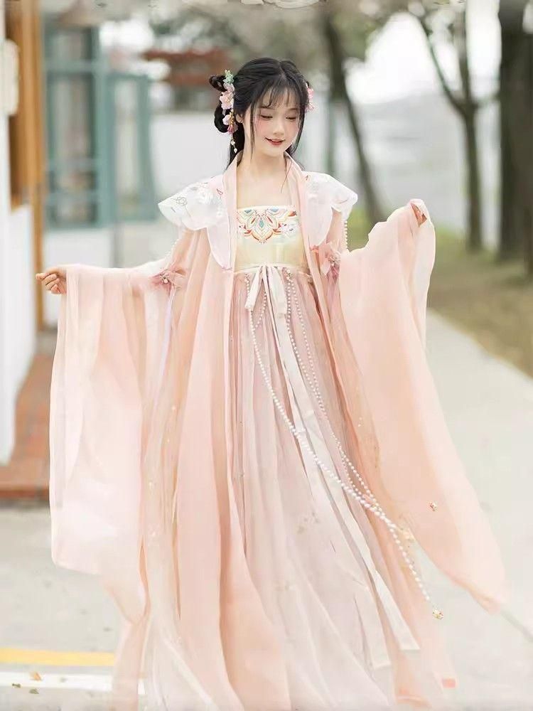 HF-13 豪華刺繍 漢服 かんふく 古風衣装 レトロ風 中華ロリータ コスプレ ワンピース 唐装 仙女服 中華風 美しい刺繍