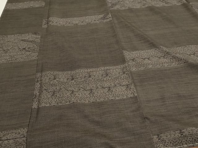 平和屋着物○本場縞大島紬 泥染め 縞 井口織物謹製 証紙付き ロング丈