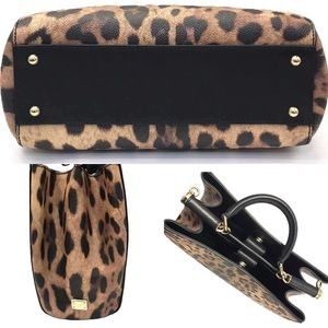 最終値下げDolce & Gabbana ヒョウ柄2wayバッグ 美品 ドルチェ＆ガッバーナ シシリー 2WAY ハンドバッグ アニマル