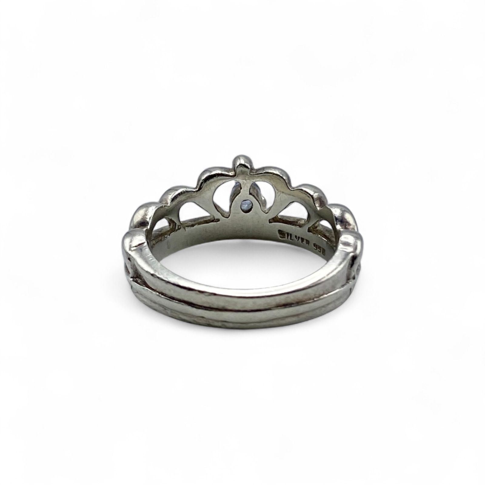 高貴な意匠】クラウン 王冠 Silver 925 刻印 00s Vintage Design Ring