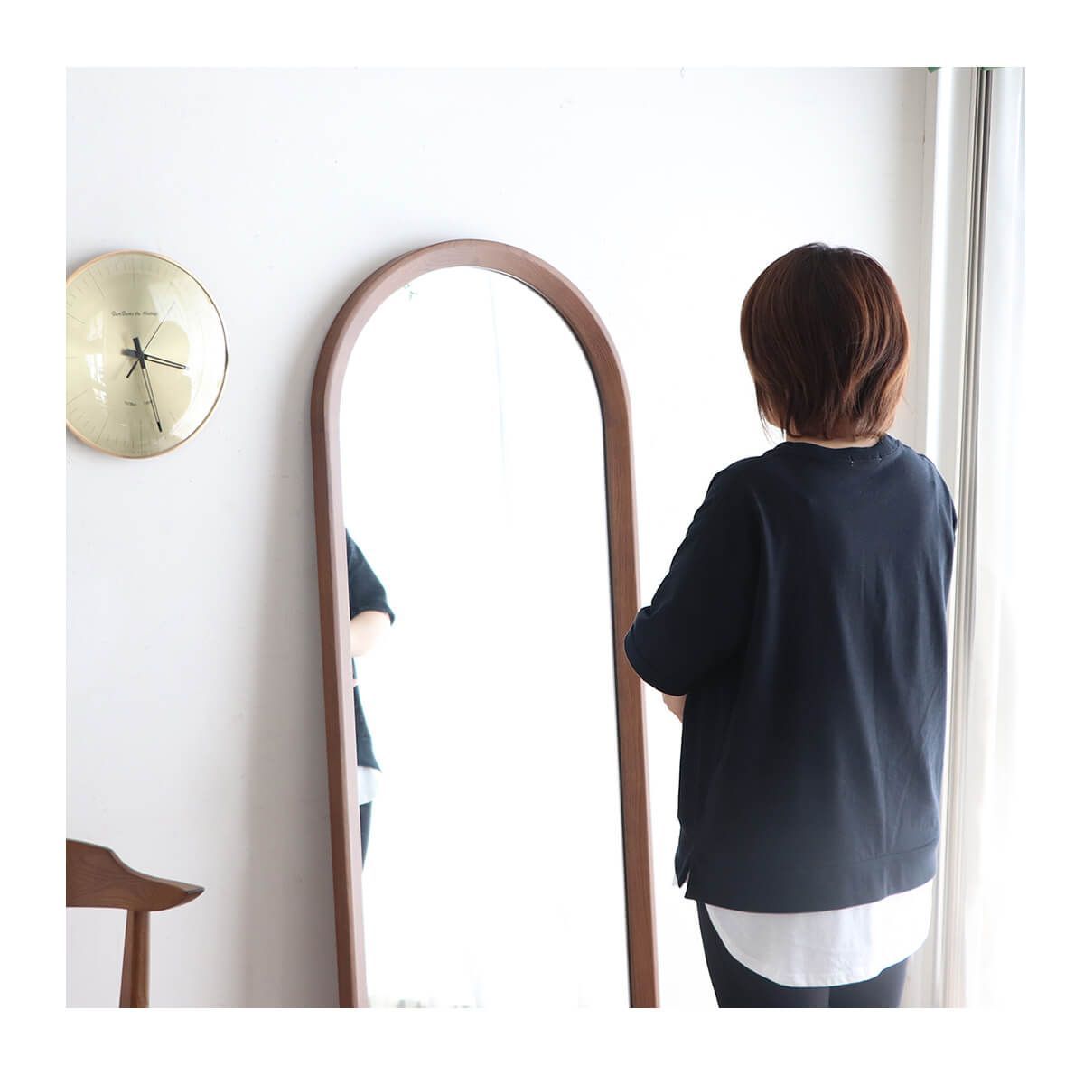 新品】 スタンドミラー 全身 幅60 高さ160 飛散防止 姿見