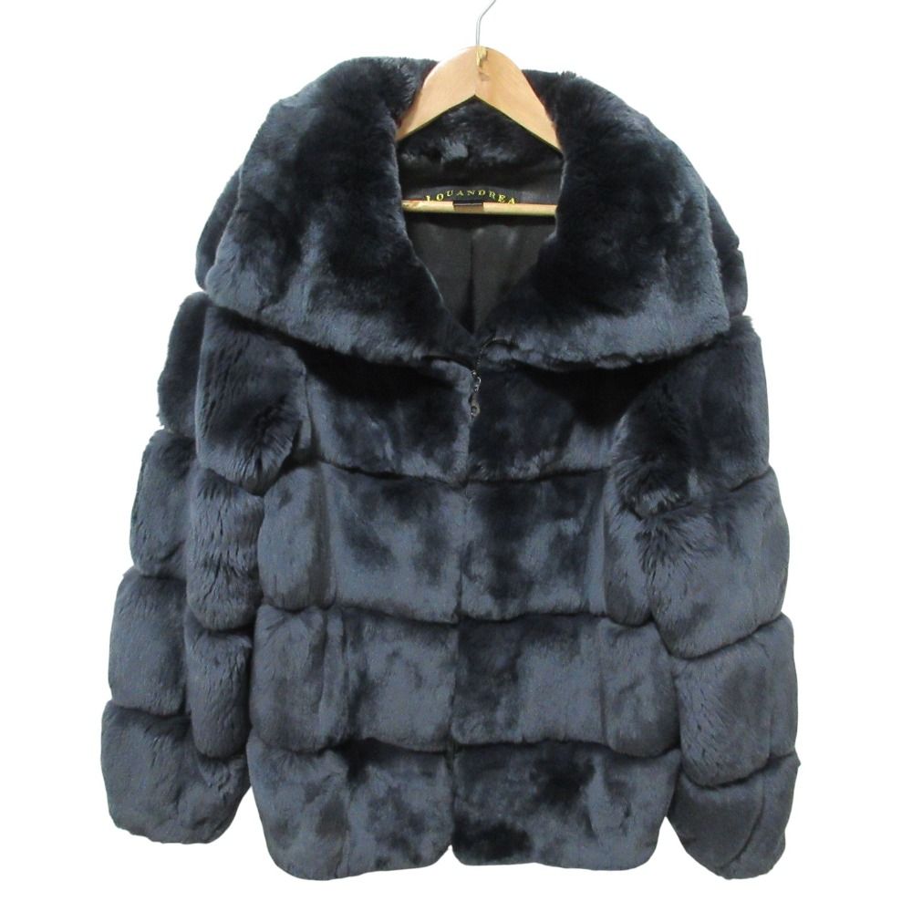 美品 LOU ANDREA ルーアンドレア ラビットファー ブルゾン ジャケット