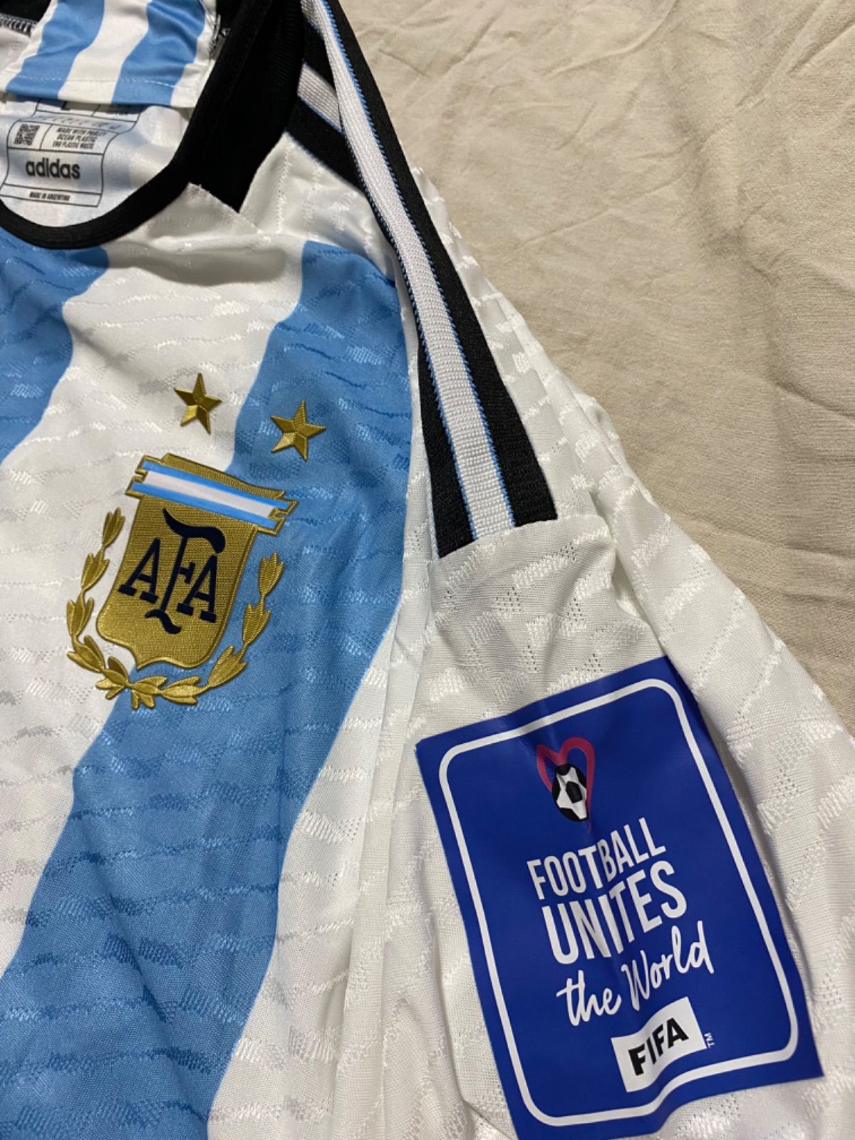 4着限定 カタールW杯アルゼンチン代表ユニフォーム vsフランス