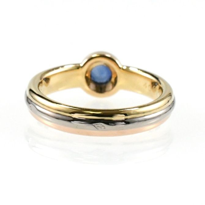 Cartier カルティエ モノストーン リング サファイア K18 スリーカラー