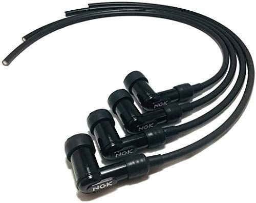 NGK プラグコードセット 黒 ゼファー400，750，Z400FX，Z550FX，GPZ400F，Z400GP，Z1R.Z650，Z750FX等