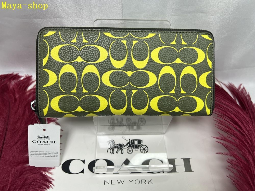 コーチ COACH 長財布 財布  シグネチャー ラウンドファスナー アコーディオン ウォレット プレゼント 贈り物 ギフト父の日 財布 メンズ 新品未使用 ブランド  CA298 070 13