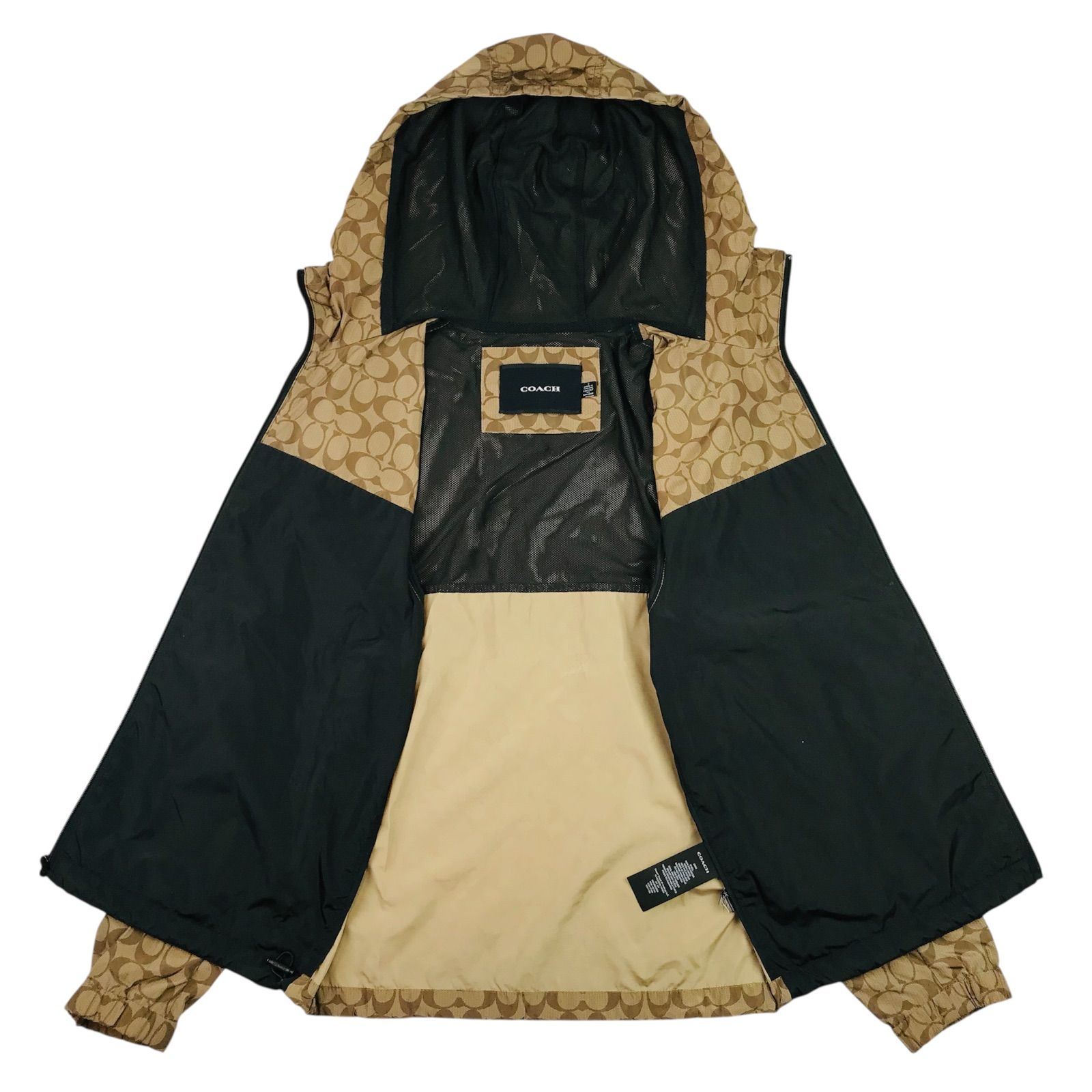良品☆COACH・コーチ メンズ シグネチャー柄切替し ラバーブランド 