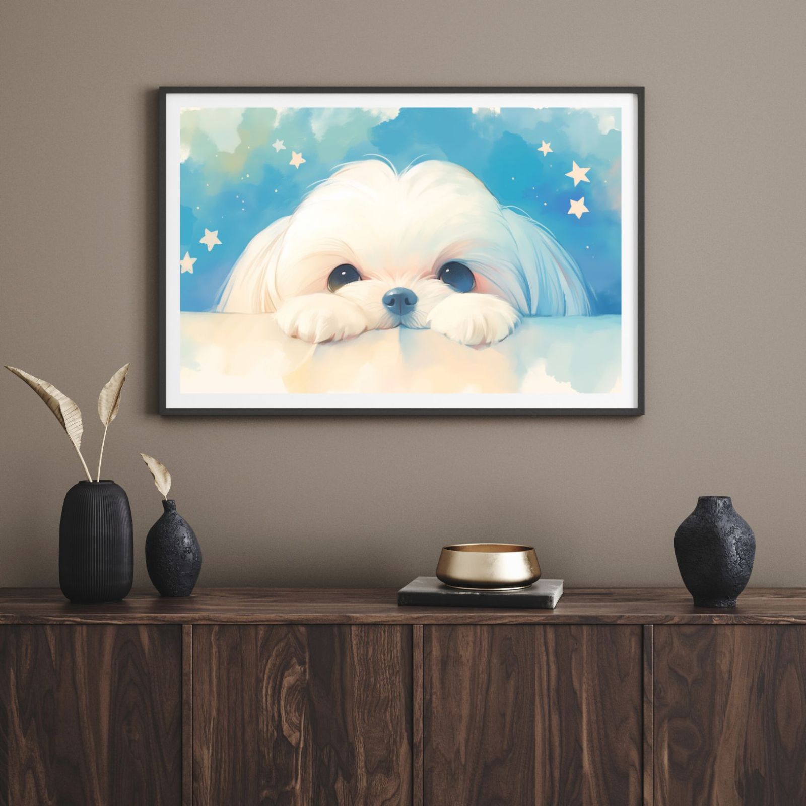 The Starry Dog(星降る犬) - マルチーズの子犬 No.3】星 The Starry Dog(星降る犬) - マルチーズの子犬 No.3】星