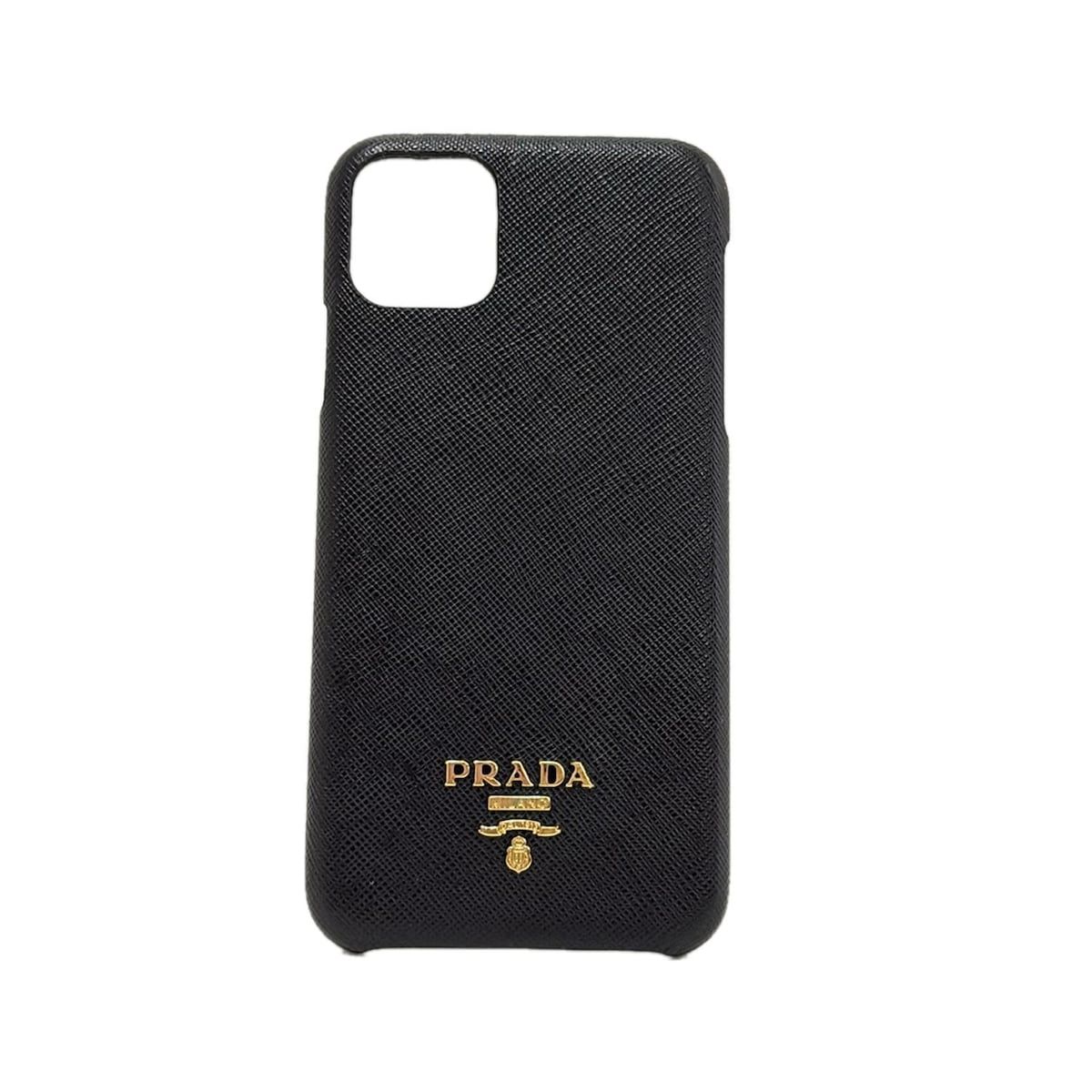 PRADA プラダ 携帯電話ケース - 黒 スマートフォンケース|対応機種不明 レザー