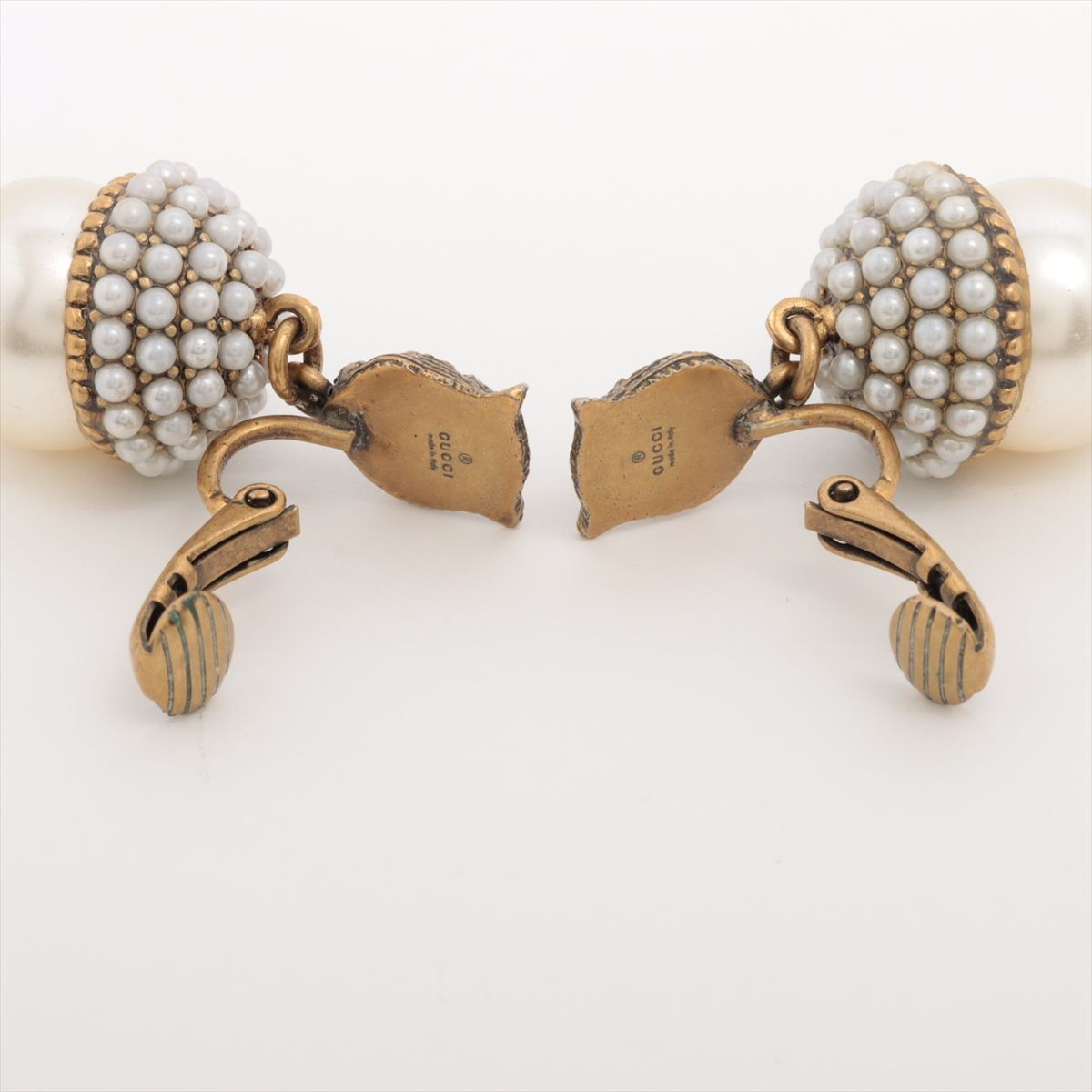 GUCCI グッチ タイガーヘッド イヤリング （両耳用）GP × フェイク