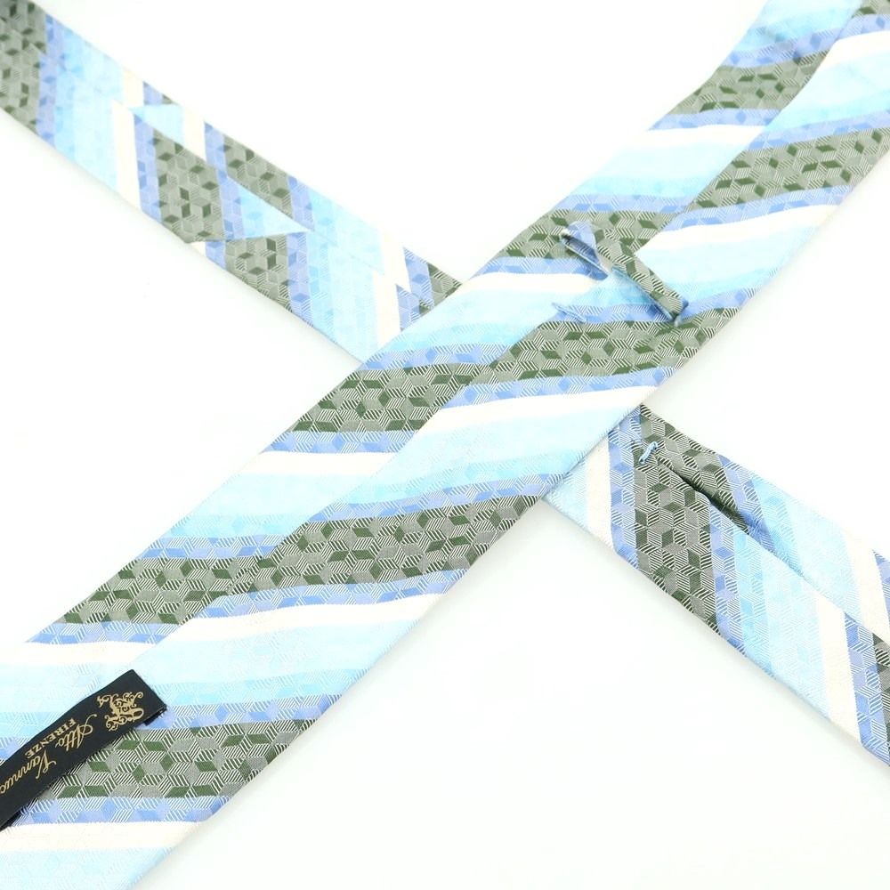 新品　Atto Vannucci　アットヴァンヌッチ　ネクタイ　ストライプ　紺青 Atto Vannucci ネクタイ | ダークネイビー ストライプ - Del