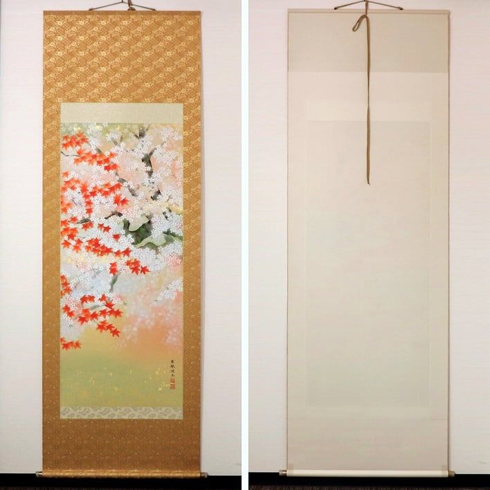 金武翠輝 掛軸 春秋爛漫 No.200522-37 梱包サイズ100