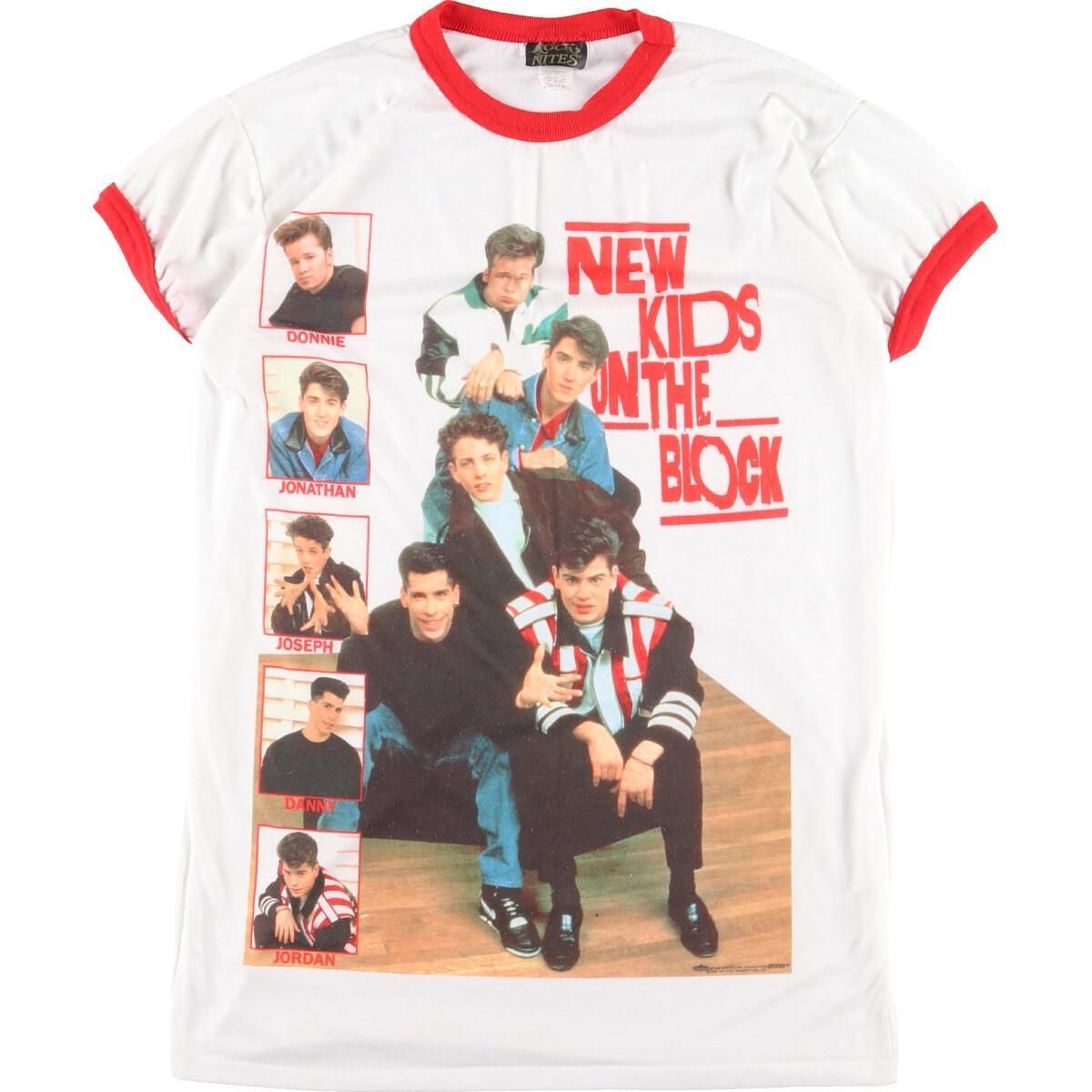 【即納&大特価】 90年代 古着 ROCK ニューキッズ BLOCK THE ON KIDS NEW NITES Tシャツ(半袖/袖なし)