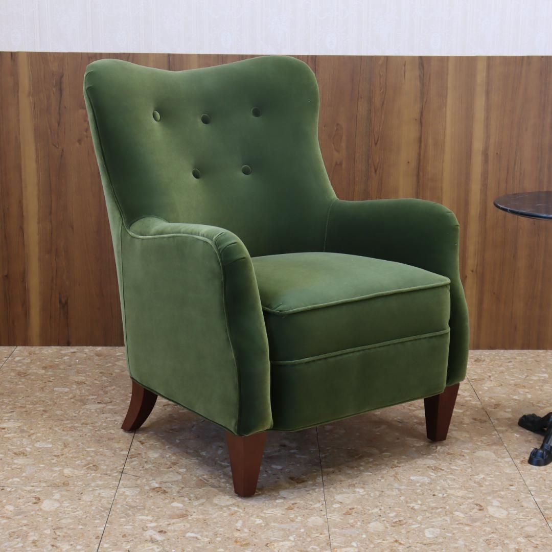 ジェニファーテイラー アームチェア 1人掛け オリーブグリーン