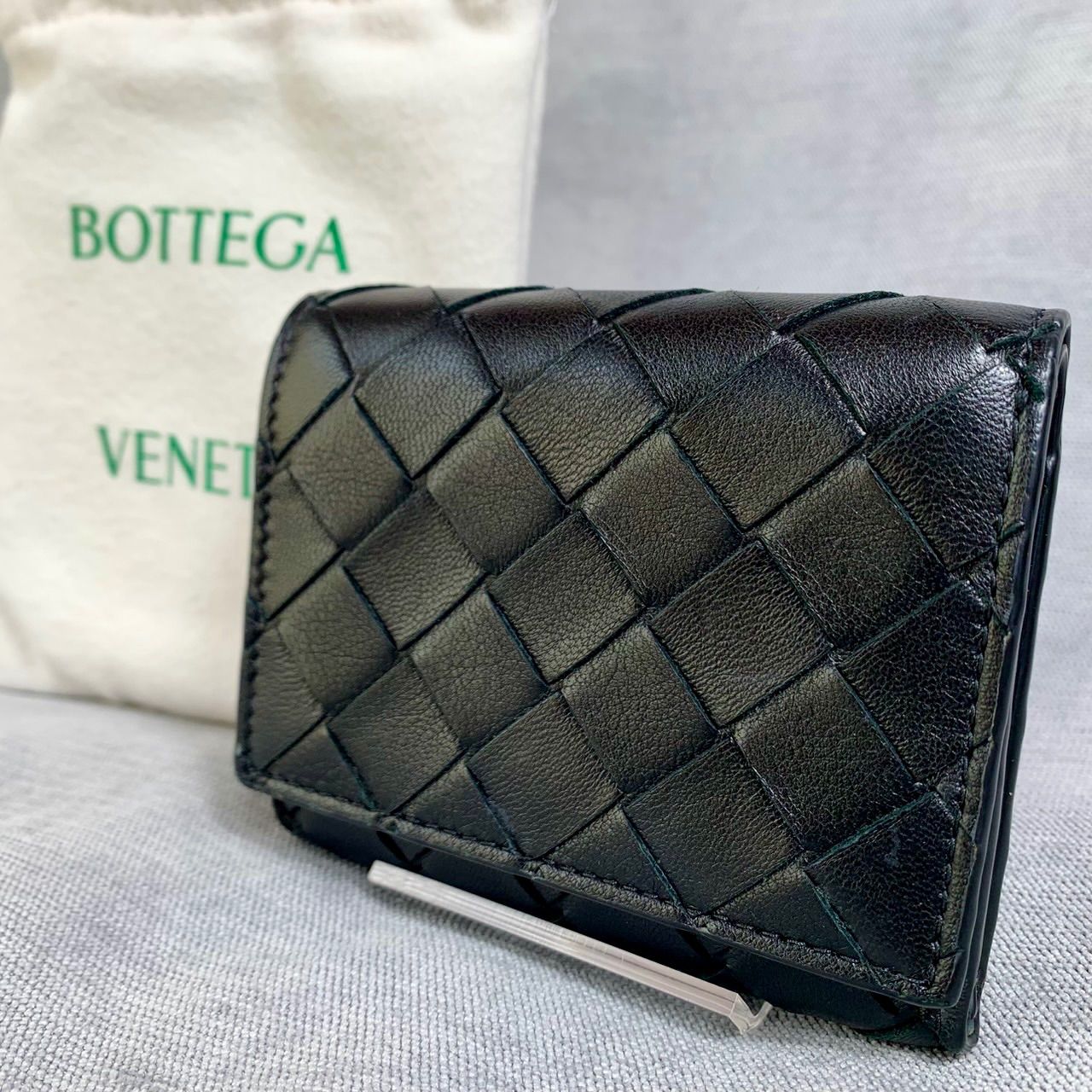 美品】BOTTEGA VENETA ボッテガヴェネタ 三つ折り財布 イントレ