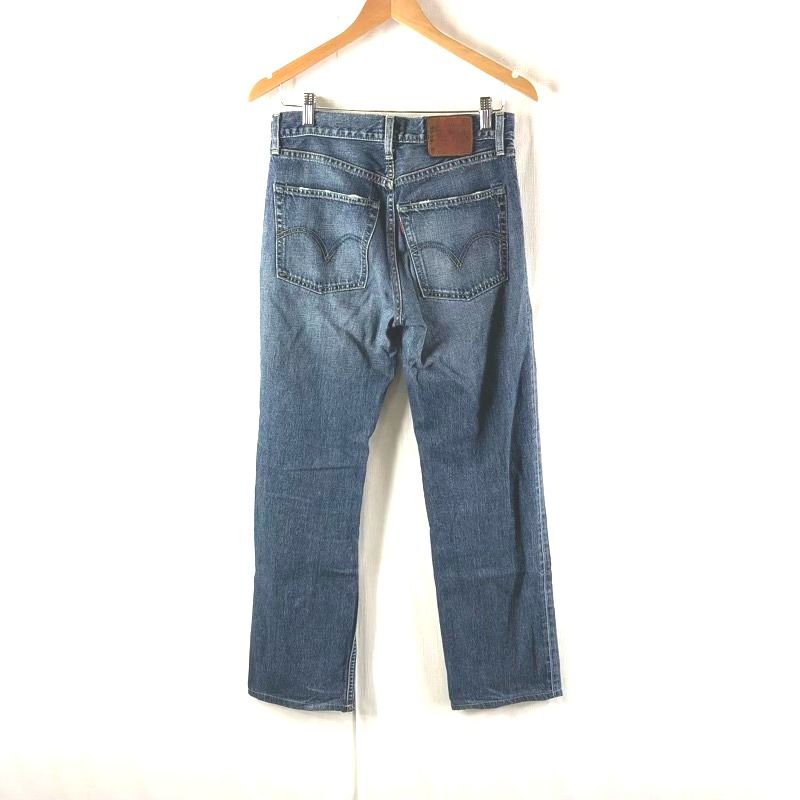 リーバイス Levi s パンツ デニム 綿100％ 牛革ラベル ブルー系 30インチサイズ