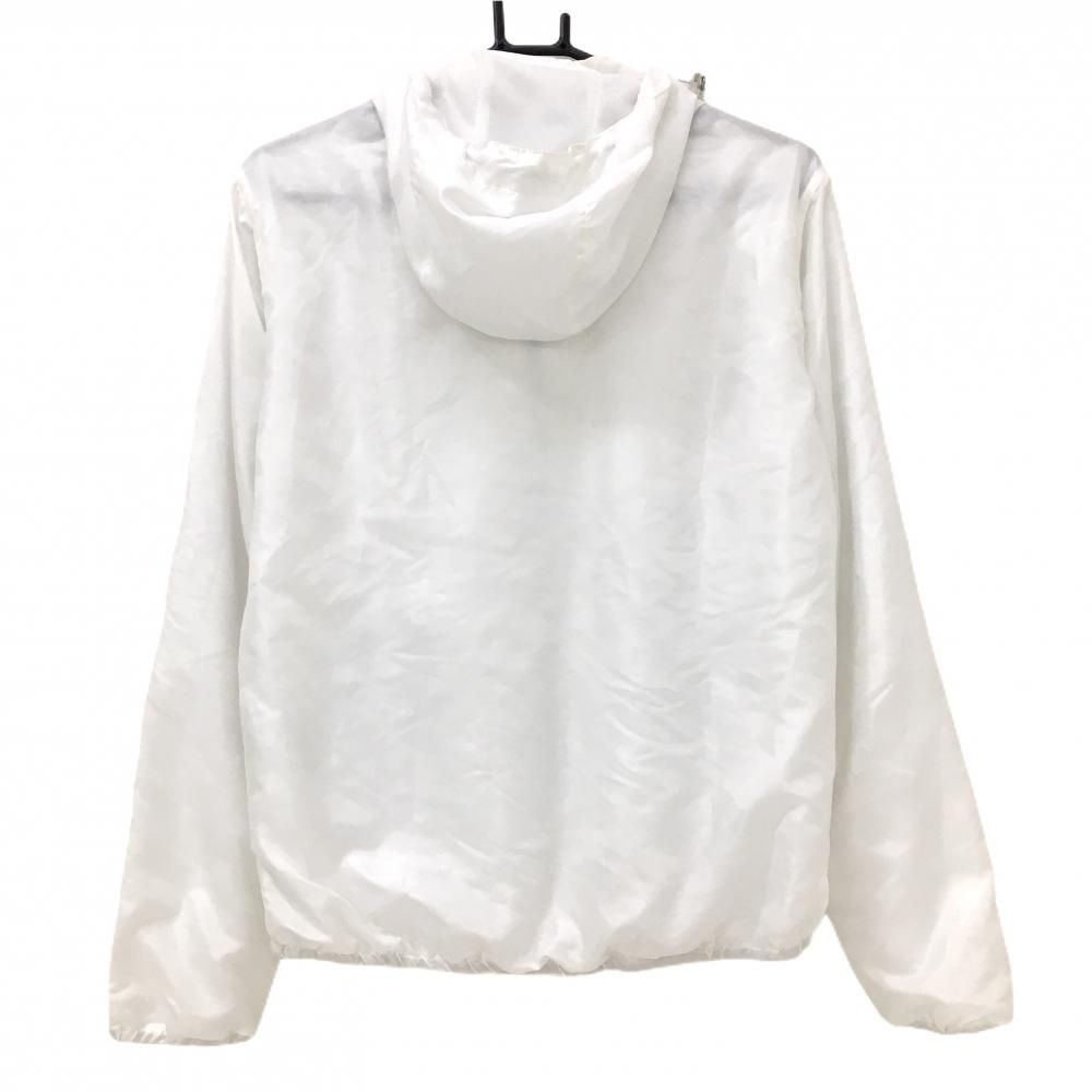 美品】マークアンドロナ ナイロンパーカー 白 迷彩地模様 カモフラ 裏