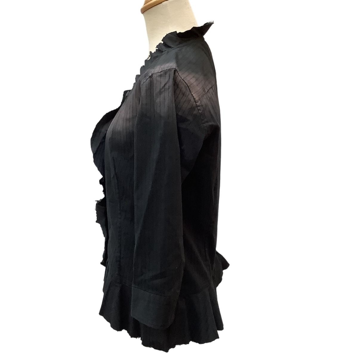 ♪♪ISSEY MIYAKE イッセイミヤケ 変形 シャツ SIZE 2 グレースプレー柄 IM51FJ051 ブラック