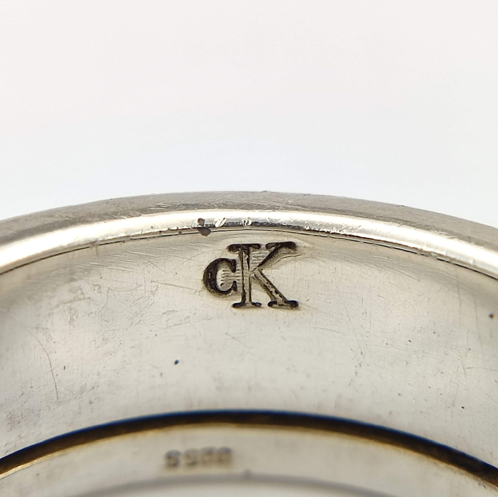 美品】Calvin Klein カルバンクライン CK シルバーロゴリング SILVER 