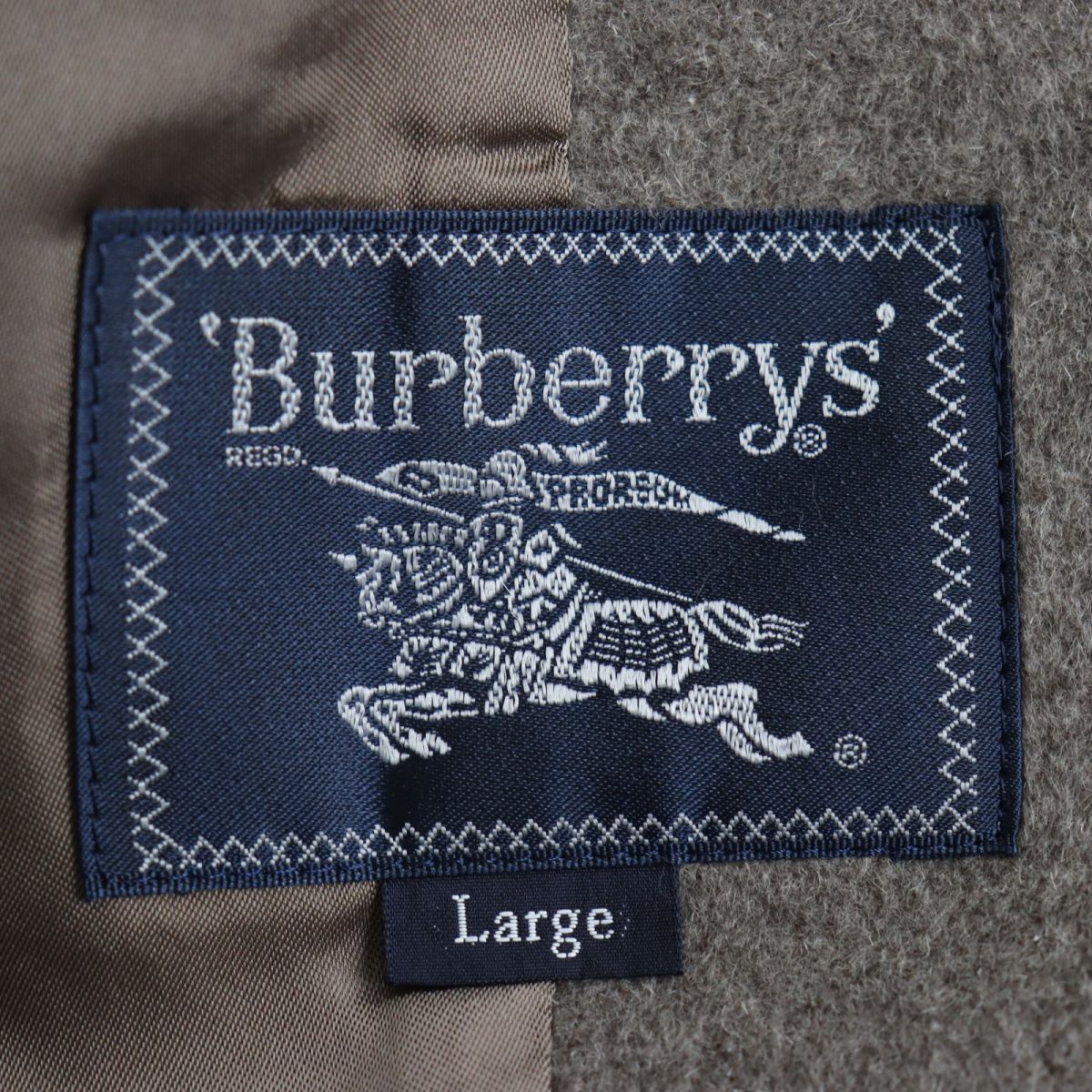 極美品○Burberrys バーバリー アンゴラ65％ 裏地ホースロゴ刺繍