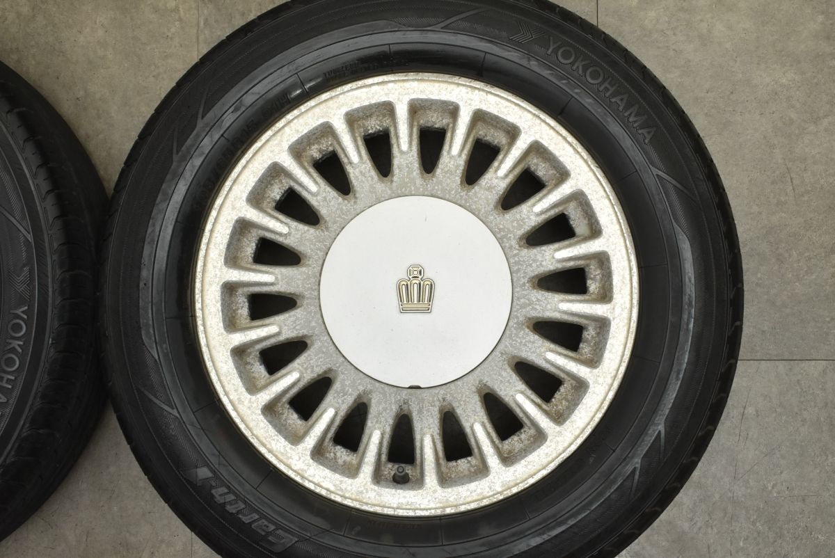 激安大特集！ トヨタ クラウン 純正 15in 6.5J 25 PCD114.3 ヨコハマ アース1 195 65R15 交換用 ノーマル戻し ホイールのみ販売 可 品質保障!