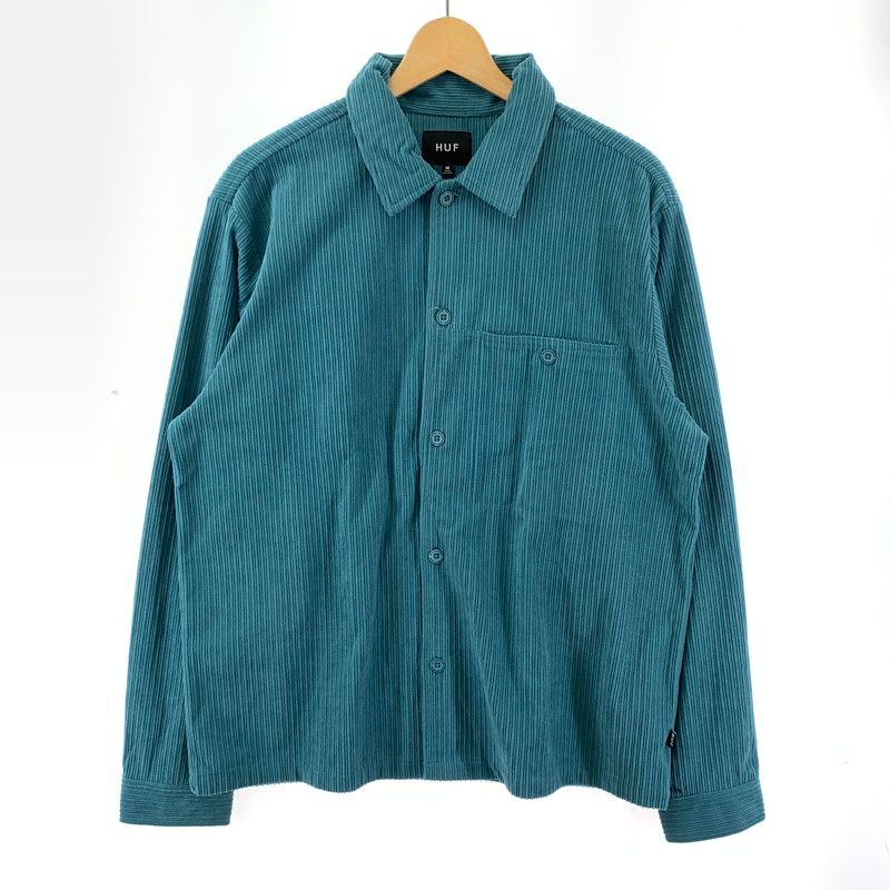 HUF ハフ CO CORDUROY OVERSHIRT コーデュロイ バック 刺繍 長袖 シャツ オーバーシャツ トップス 古着 142-250729-mh-03-fuz