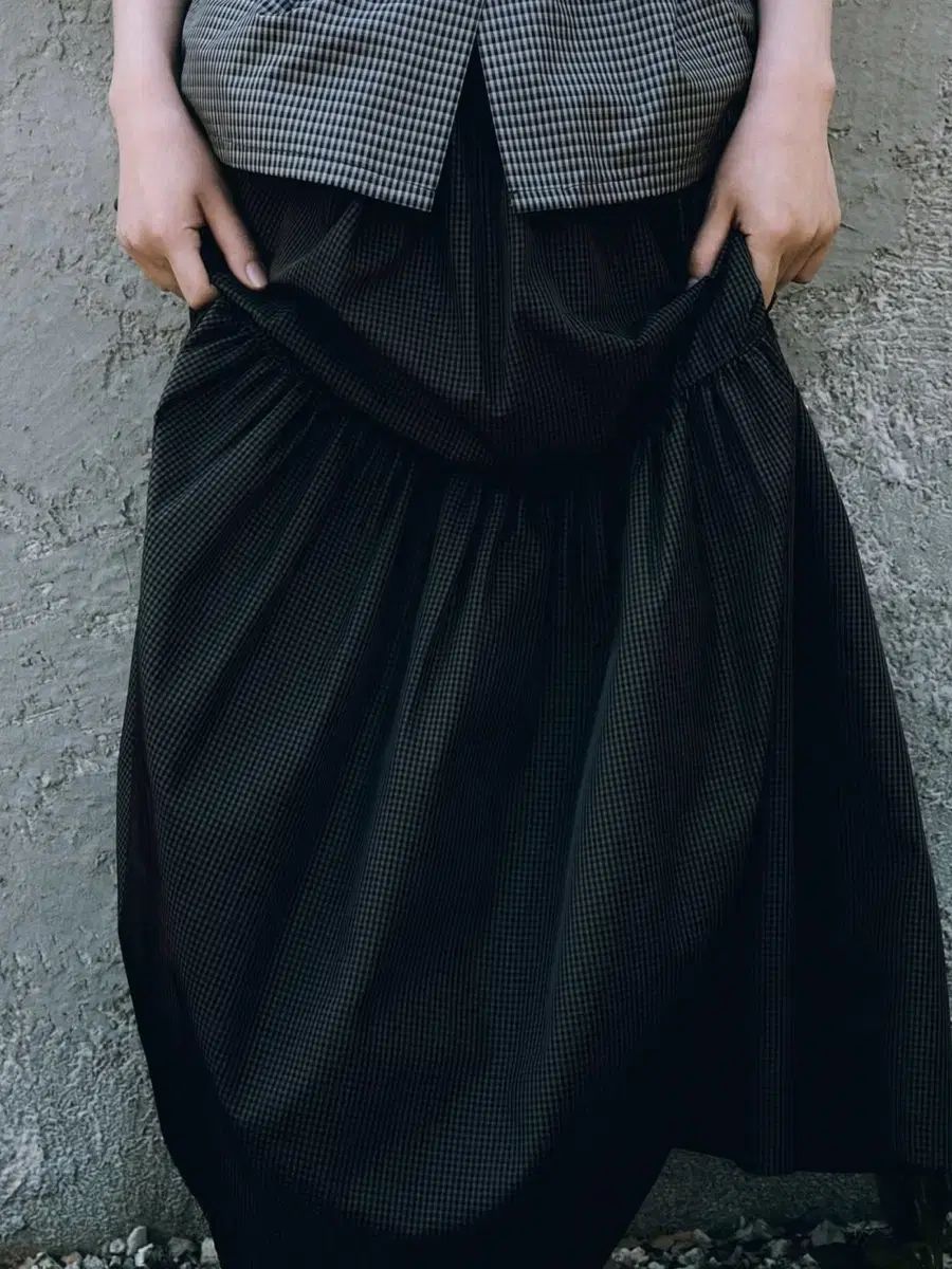 モノハ CHECK シャーリング スカート