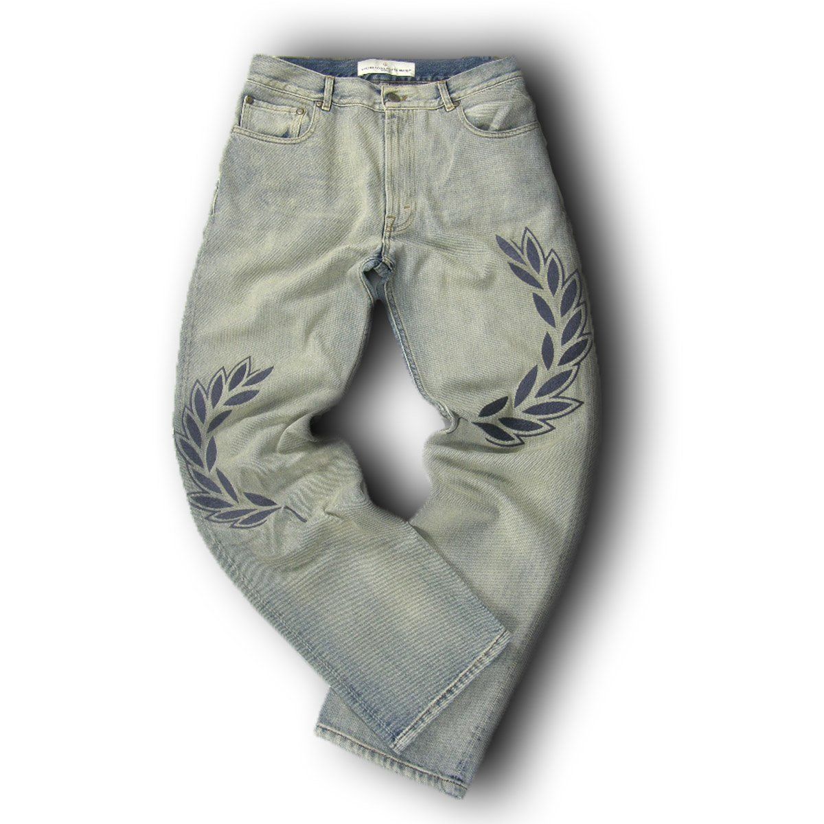 【新品】 GOLDEN GOOSE DELUXE BRAND ／ ゴールデングース デニム パンツ イタリア製 ジーンズ ジーパン 刺繡 Laurel 月桂樹 月桂冠 ｜ オールシーズン