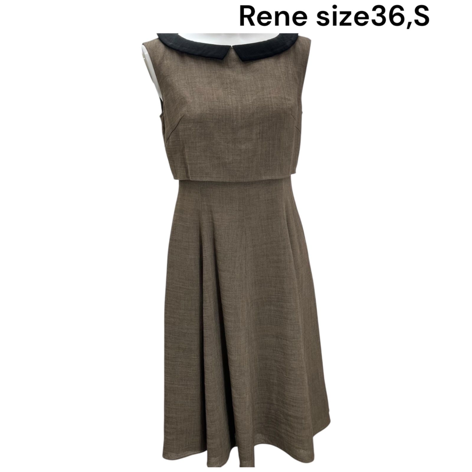 ルネ Rene basic 丸襟が フ ワンピース 36 S レディース S5P599