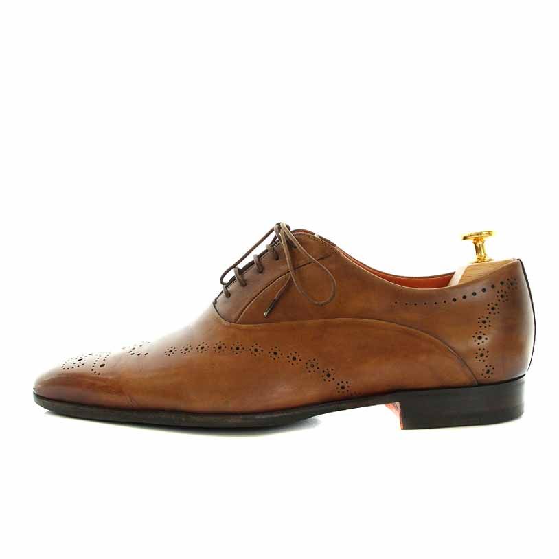 サントーニ SANTONI ビジネスシューズ レザー レースアップ 内羽根式 パンチング 7 25.9cm 茶 ブラウン 11542 /YI30 -  メルカリ