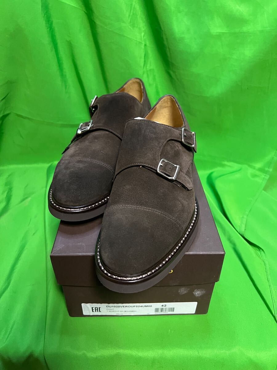 デュカルス DOUCALS スエード ダブルモンク シューズ サイズ42 ＠y