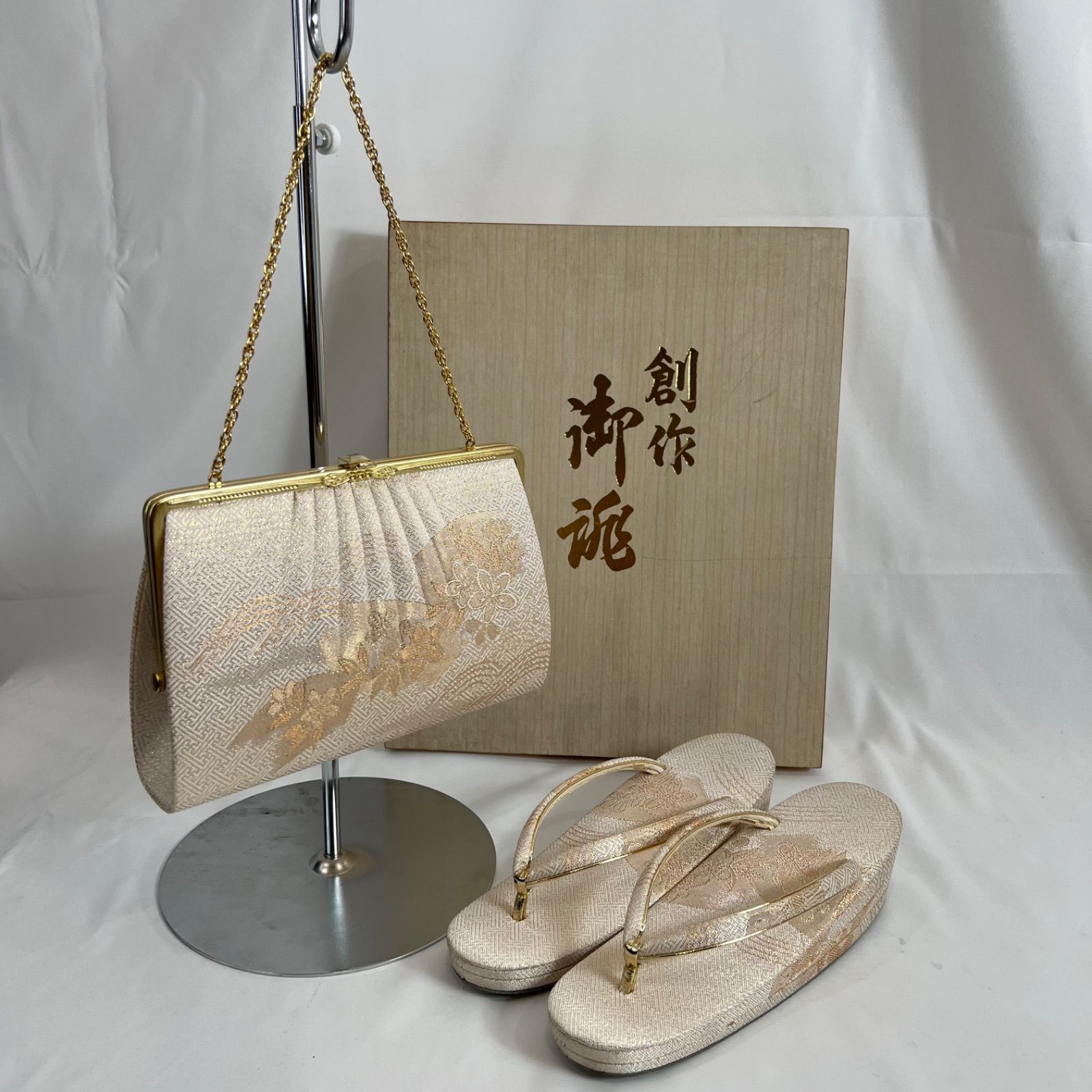 「創作御誂」　和装用バッグ　草履セット　桐箱入り 創作御誂」 和装用バッグ 草履セット 桐箱入り by ファッション 創作御