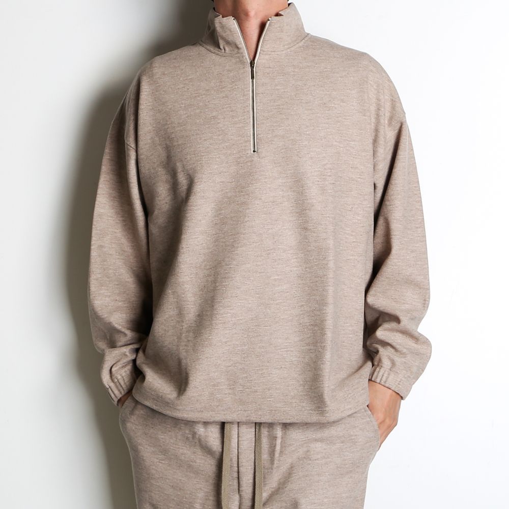 Iroquois/イロコイ】 DOUBLE FACE JERSEY HALF ZIP / ハーフジップ 