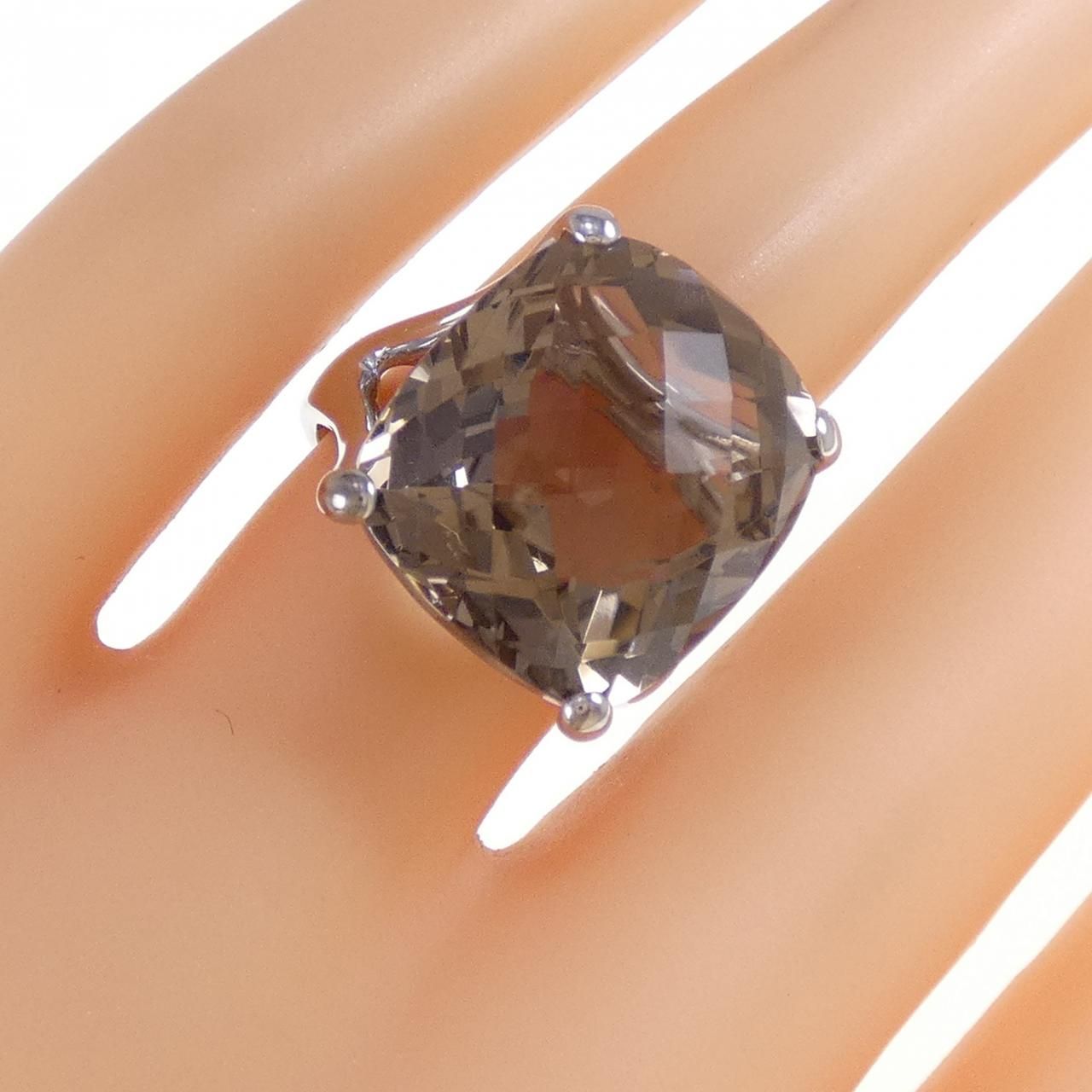 ★ 未使用品　ジュエリーツツミ　スモーキークォーツ　ダイヤモンド　リング ☆ 未使用品 ジュエリーツツミ スモーキークォーツ ダイヤモンド