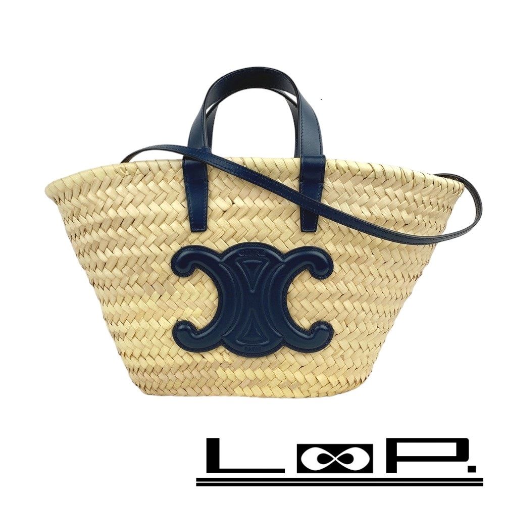 □新同□ セリーヌ トリオンフ ティーン クラシック パニエ カゴ  