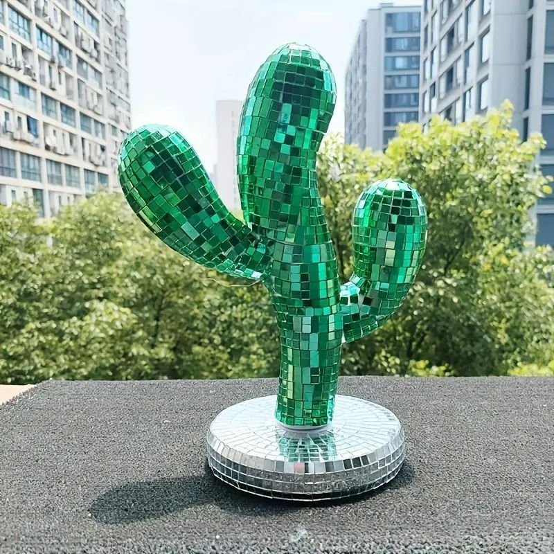 オブジェ サボテン グリーン お洒落 ディスコボールデコレーション