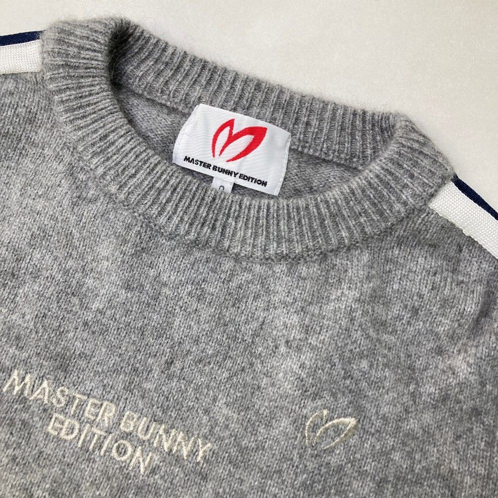 サイズ：0 MASTER BUNNY EDITION マスターバニーエディション  ニットセーター  グレー系 [240101356812] ゴルフウェア レディース ストスト サイズ：0 MASTER BUNNY EDITION マスターバニーエディション