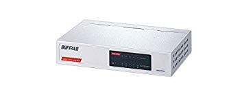 【中古】【非常に良い】BUFFALO Giga対応 金属筺体 電源内蔵 5ポート ホワイト スイッチングハブ LSW3-GT-5NS 6g7v4d0